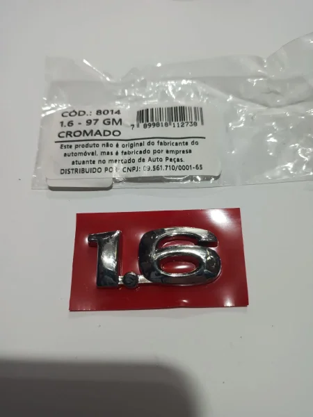 EMBLEMA CROMADO "1.6"