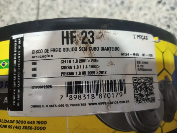 DISCO DE FRENO SOLIDO