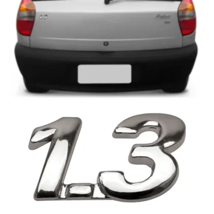 EMBLEMA NUM 1.3 PLATEADO