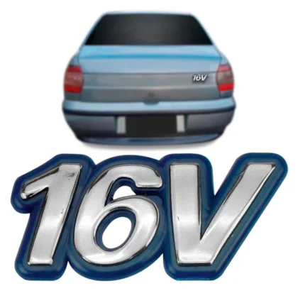 EMBLEMA 16 AZUL/CROMO