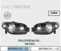 FARO FONDO NEGRO ARO CROMADO LE