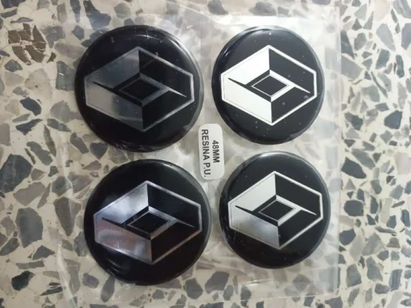 EMBLEMA CENTRO RIN 48MM RENAULT NEGRO