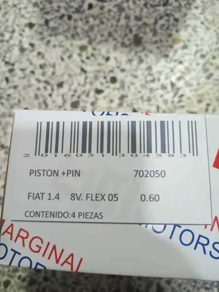 JUEGO DE PISTONES S/ANILLOS A 0,60MM