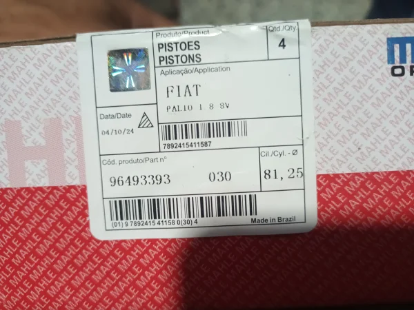 JUEGO DE PISTONES S/ ANILLOS A 0,30